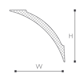 NE3 PURE Deckenleiste, 200cm X 8,2cm X 8,2cm – Aus Extrudiertem Polystyrol, Leicht & überstreichbar